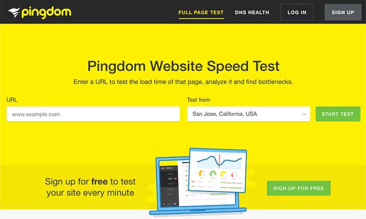 Cách test website bằng công cụ Pingdom