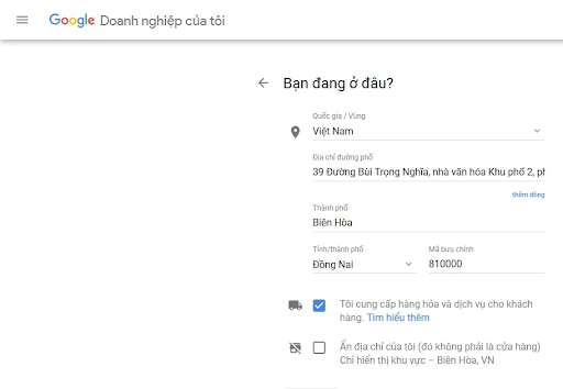 cách đăng ký google map