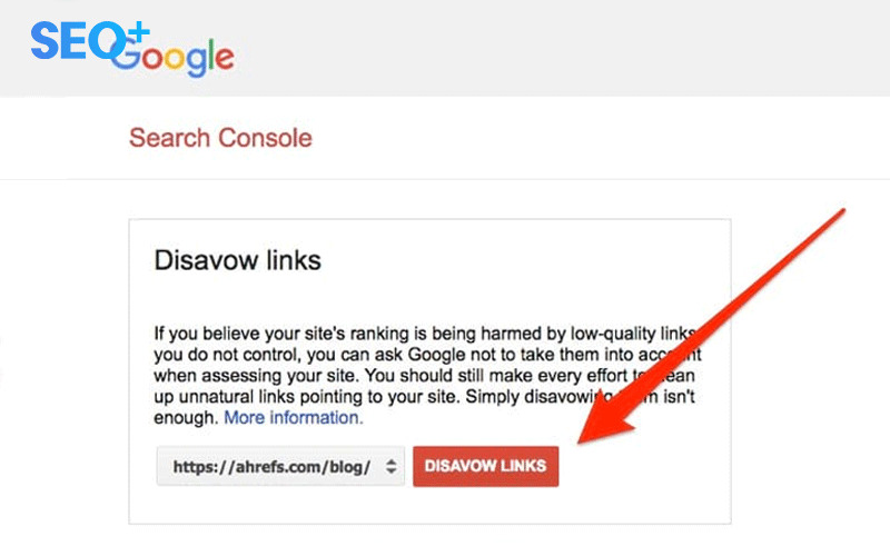 Tải các backlink để Disavow Link lên Google Search Console