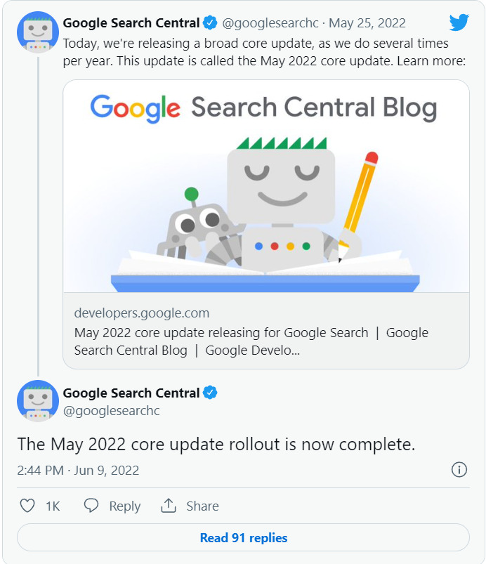 Google Core Update 5/2022 đã đánh mạnh vào Content AI?