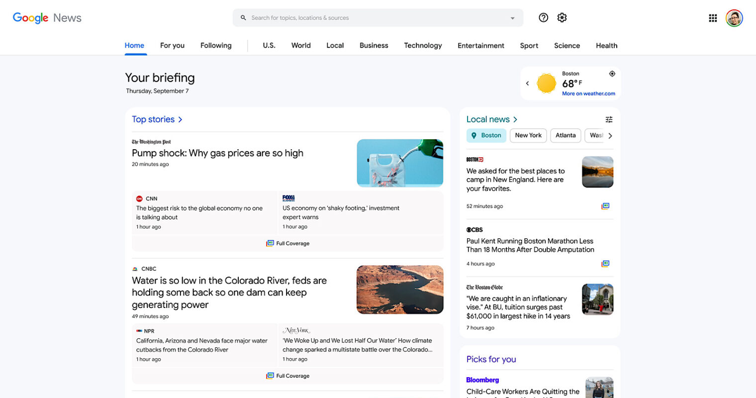 Giao diện mới của Google News trên desktop có gì khác biệt? 