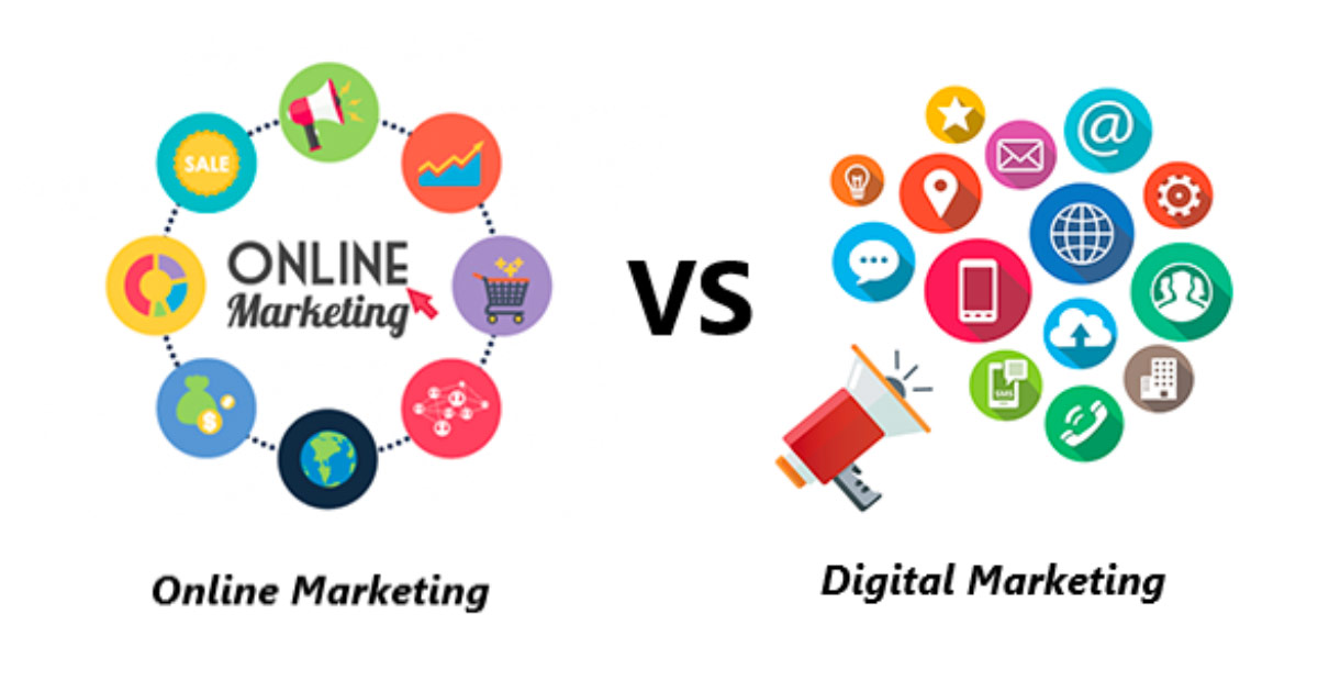 sự khác nhau giữa digital marketing và online marketing 